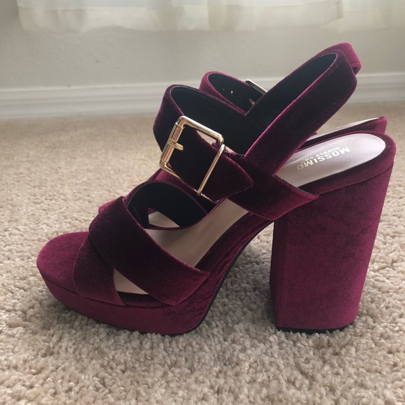 Mossimo Supply Co. Shoes - Burgundy strappy heels